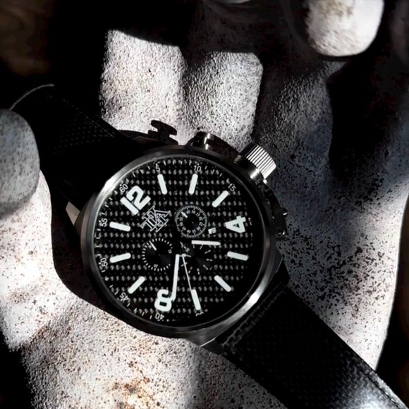 Men’s Ta2Time Piece Luxury Carbon Fiber Gentleman Classic Sport Watch Christmas - Picture 5 of 9